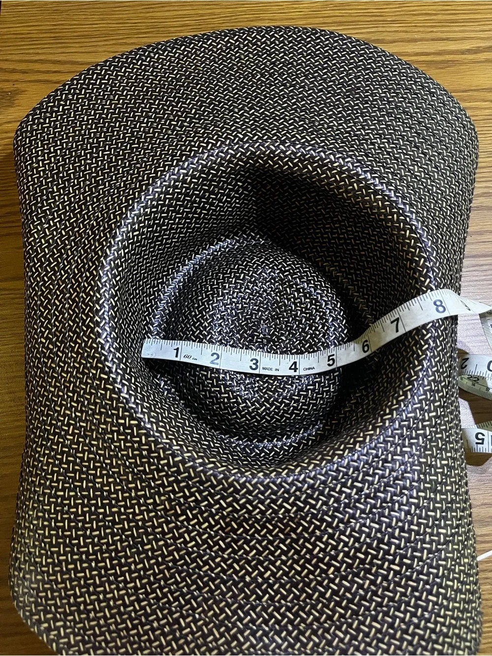 Cartagena Colombia Straw Sun Hat - Black & Natural